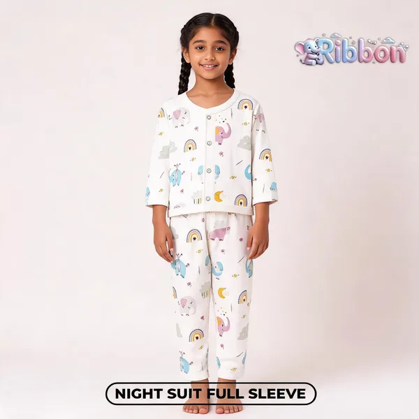 White_Muslin_Animal_Print_Full_Sleeve_Night_Suit_For_Babies