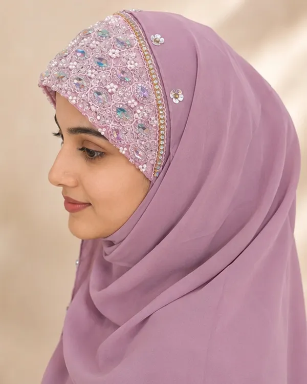 FAHAARI_Luxury_Embroidered_Georgette_Hijab_with_Diamond_Work
