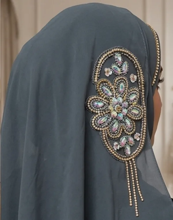 FAHAARI_Luxury_Embroidered_Georgette_Hijab_with_Diamond_Work