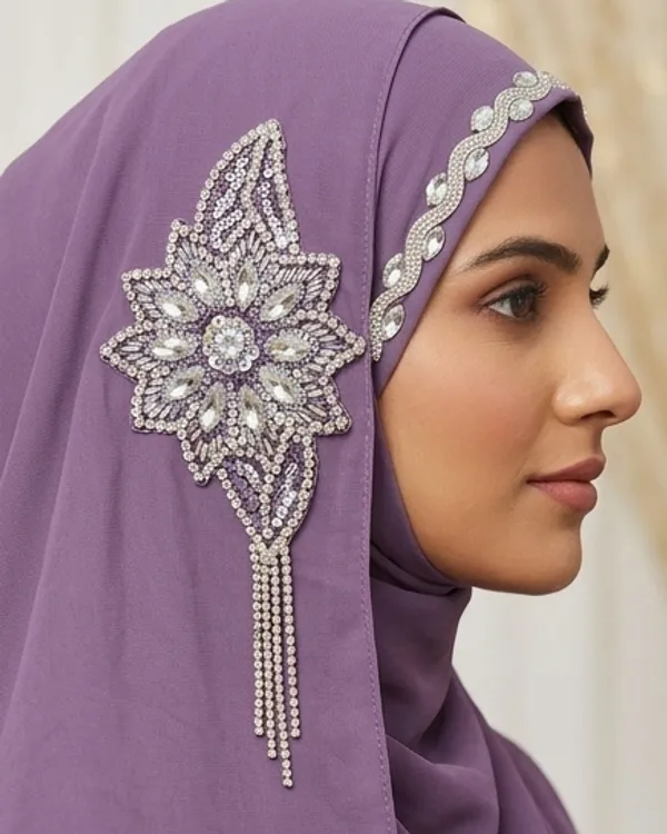 FAHAARI_Luxury_Embroidered_Georgette_Hijab_with_Diamond_Work