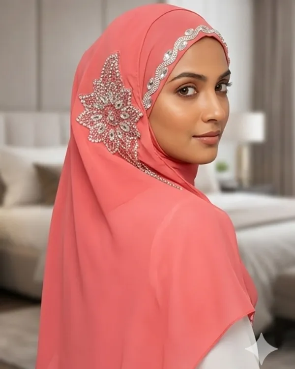 FAHAARI_Luxury_Embroidered_Georgette_Hijab_with_Diamond_Work