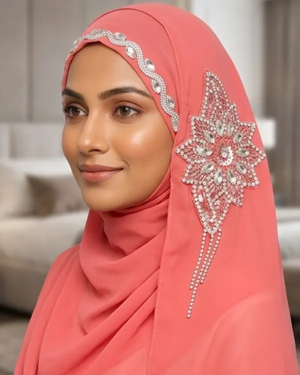 FAHAARI_Luxury_Embroidered_Georgette_Hijab_with_Diamond_Work
