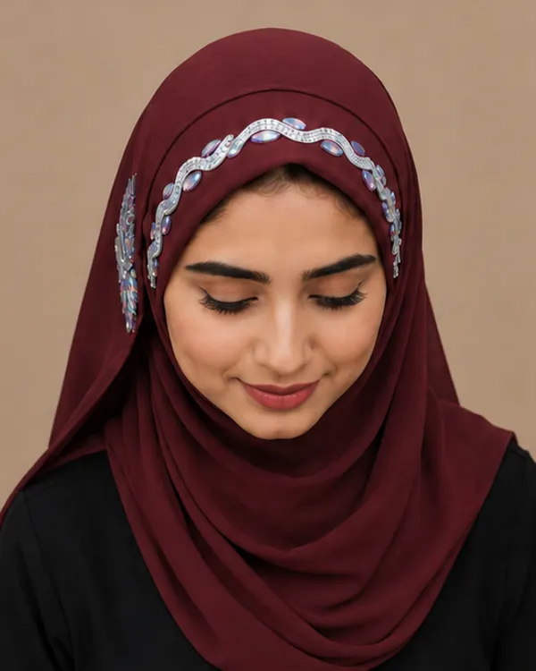 FAHAARI_Premium_Diamond_Work_Georgette_Hijab_for_Women
