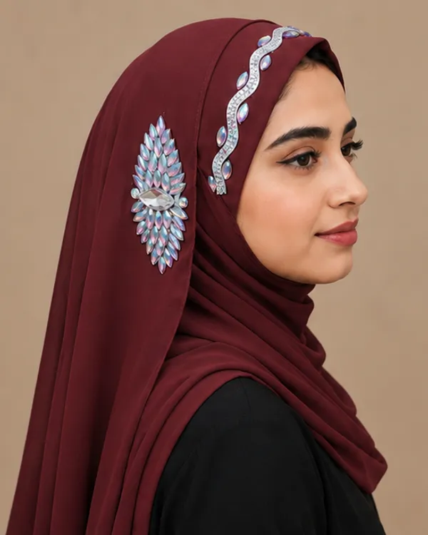 FAHAARI_Premium_Diamond_Work_Georgette_Hijab_for_Women