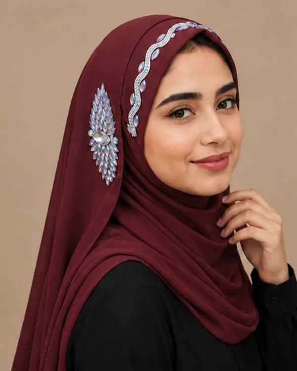 FAHAARI_Premium_Diamond_Work_Georgette_Hijab_for_Women
