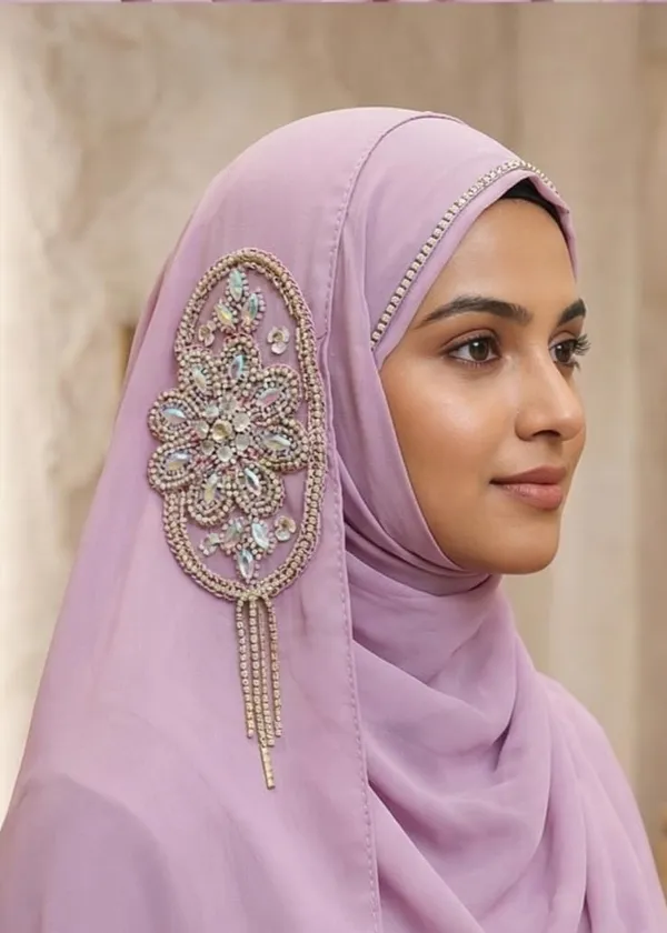 Pink_Georgette_Stone_Work_Embroidered_Hijab_For_Women