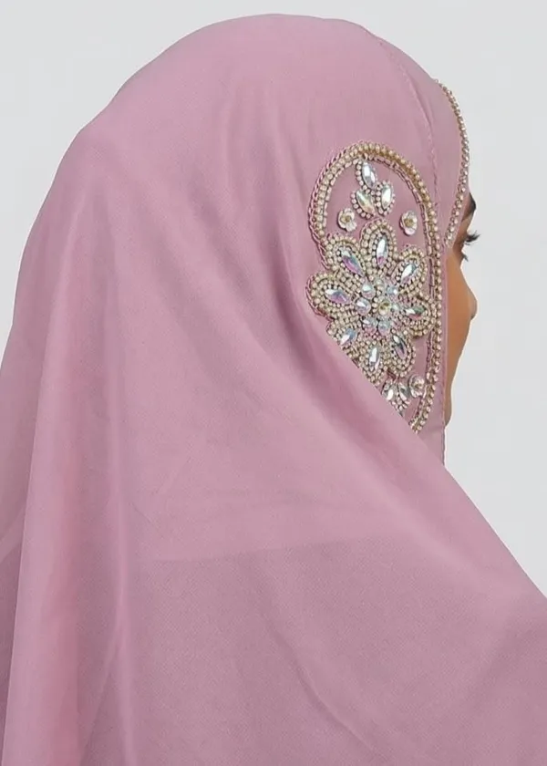 Pink_Georgette_Stone_Work_Embroidered_Hijab_For_Women