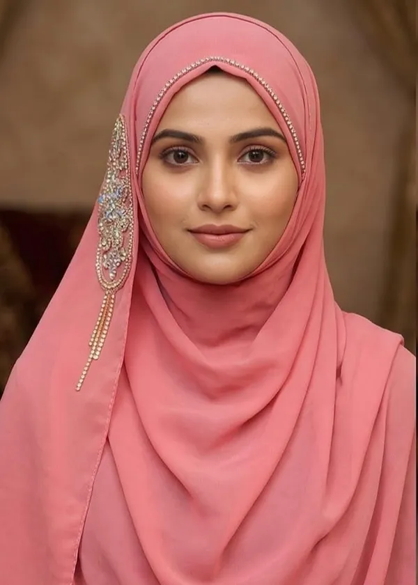 Pink_Georgette_Stone_Embroidered_Hijab_For_Women