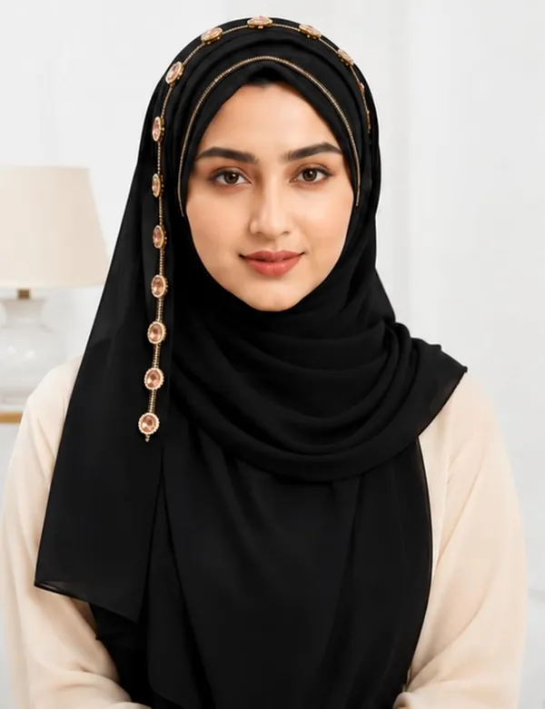 Black_Georgette_Stone_Work_Embroidered_Hijab_For_Women