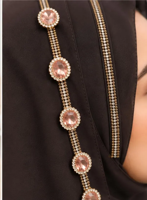 Brown_Georgette_Embroidered_Hijab_For_Women