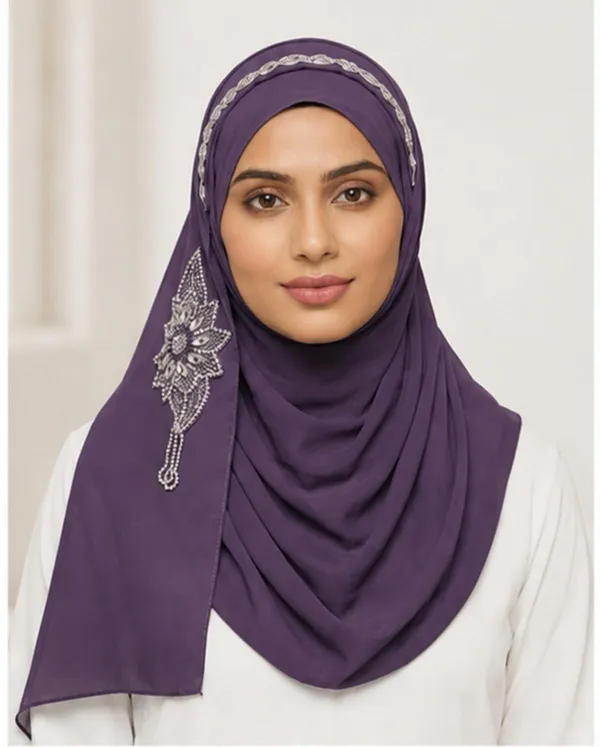 Lavender_Georgette_Crystal_Embroidered_Hijab_For_Women