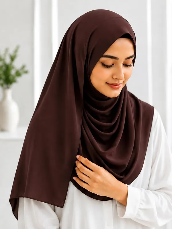 Coffee_Georgette_Hijab_For_Women