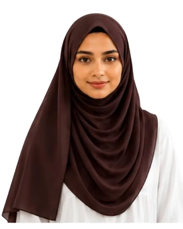 Coffee_Georgette_Hijab_For_Women