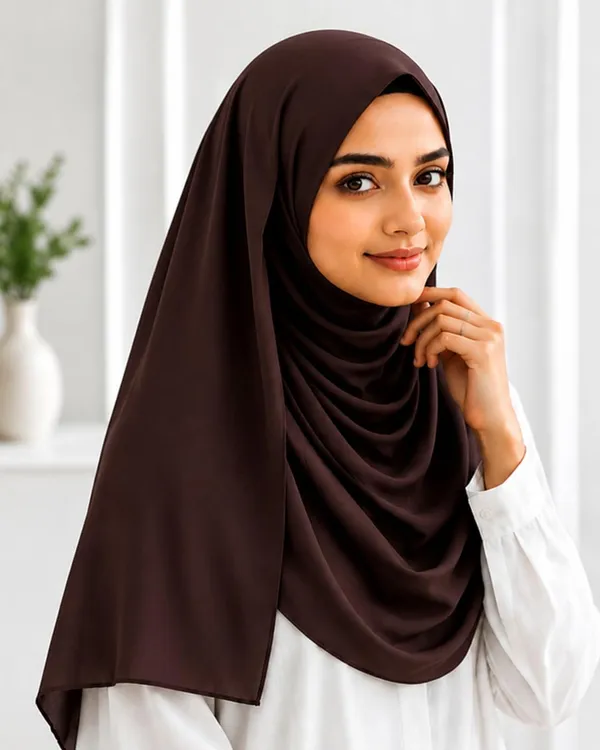 Coffee_Georgette_Hijab_For_Women