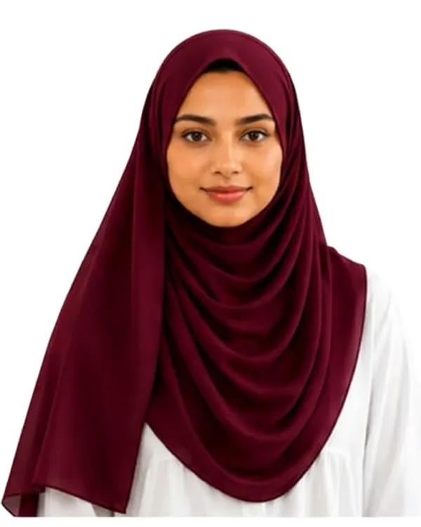Maroon_Georgette_Hijab_For_Women