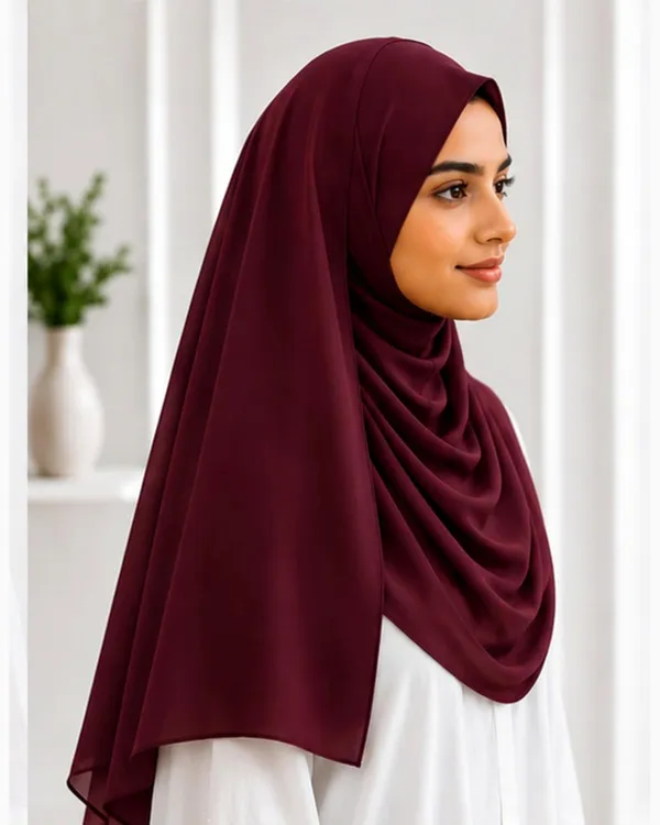 Maroon_Georgette_Hijab_For_Women