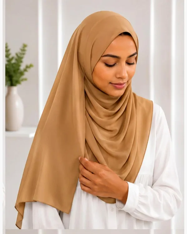 Brown_Georgette_Hijab_For_Women