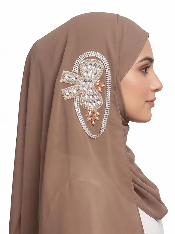 Chocolate_Georgette_Hijab_For_Women