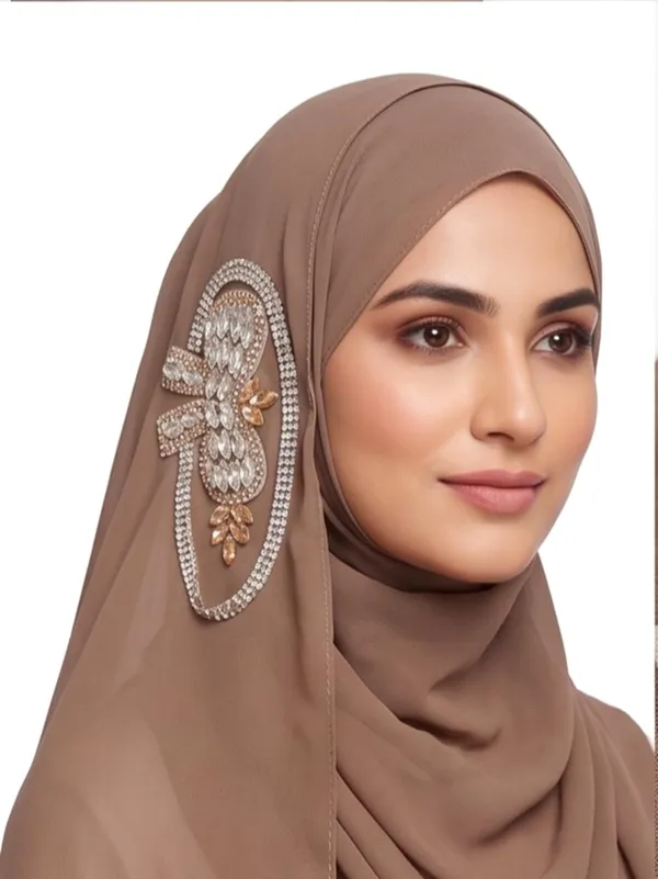 Chocolate_Georgette_Hijab_For_Women