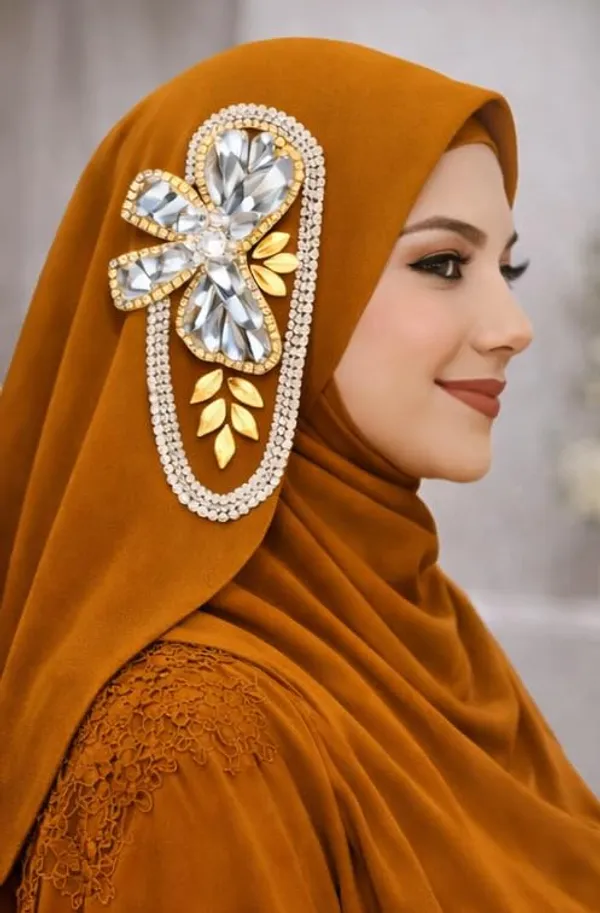 Mustard_Georgette_Hijab_For_Women