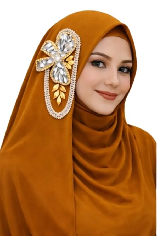 Mustard_Georgette_Hijab_For_Women