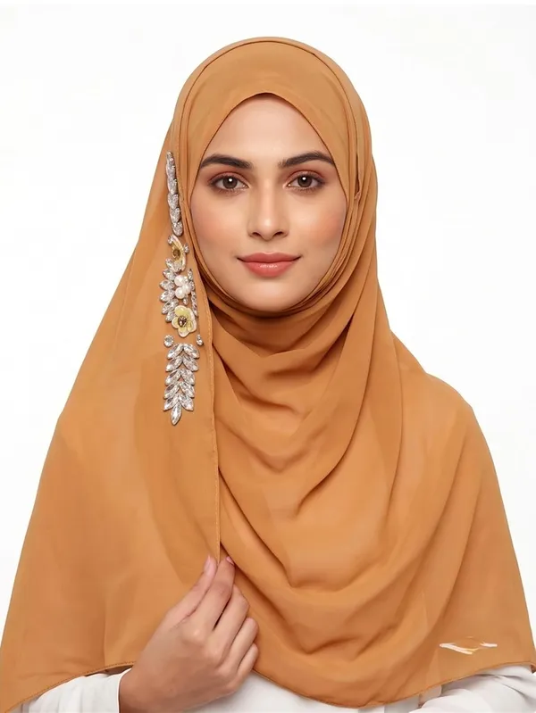 Yellow_Georgette_Hijab_For_Women