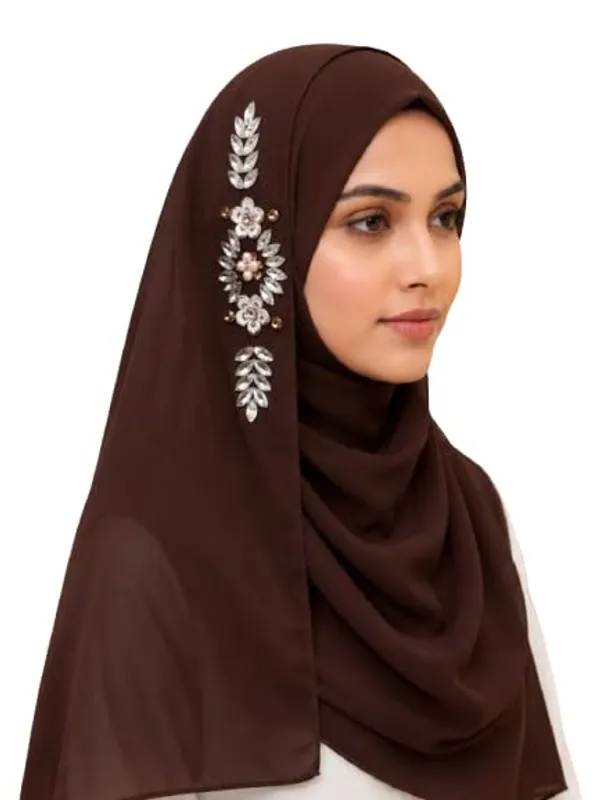 Coffee_Georgette_Hijab_For_Women