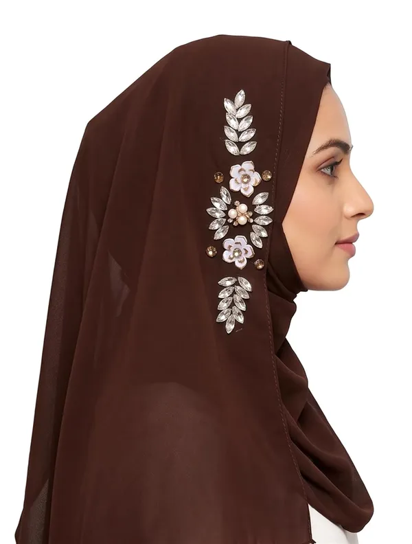 Coffee_Georgette_Hijab_For_Women