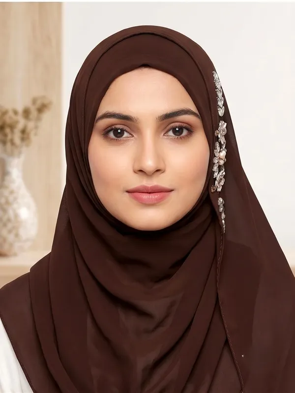 Coffee_Georgette_Hijab_For_Women
