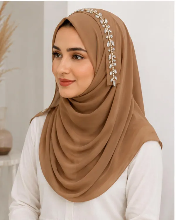 Brown_Georgette_Hijab_For_Women