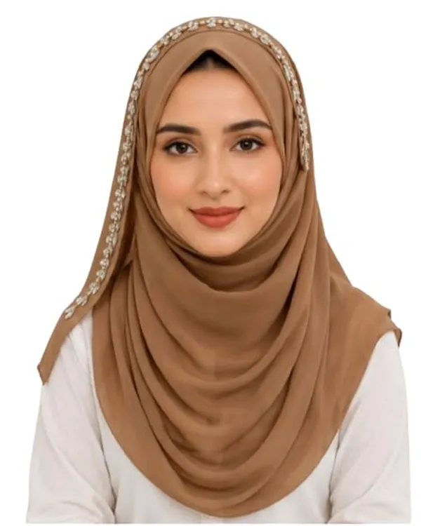 Brown_Georgette_Hijab_For_Women