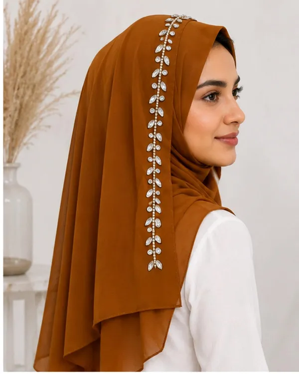 Brown_Georgette_Hijab_For_Women