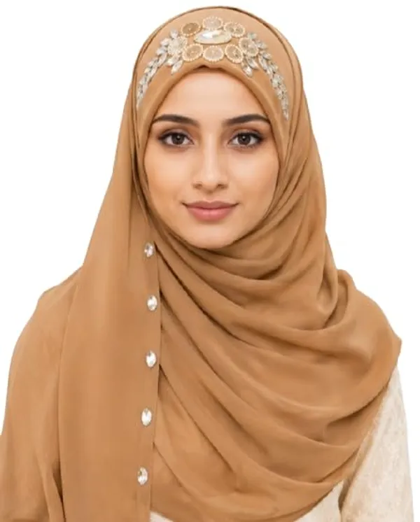 Brown_Georgette_Hijab_For_Women