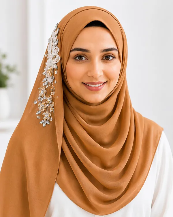 Brown_Georgette_Hijab_For_Women