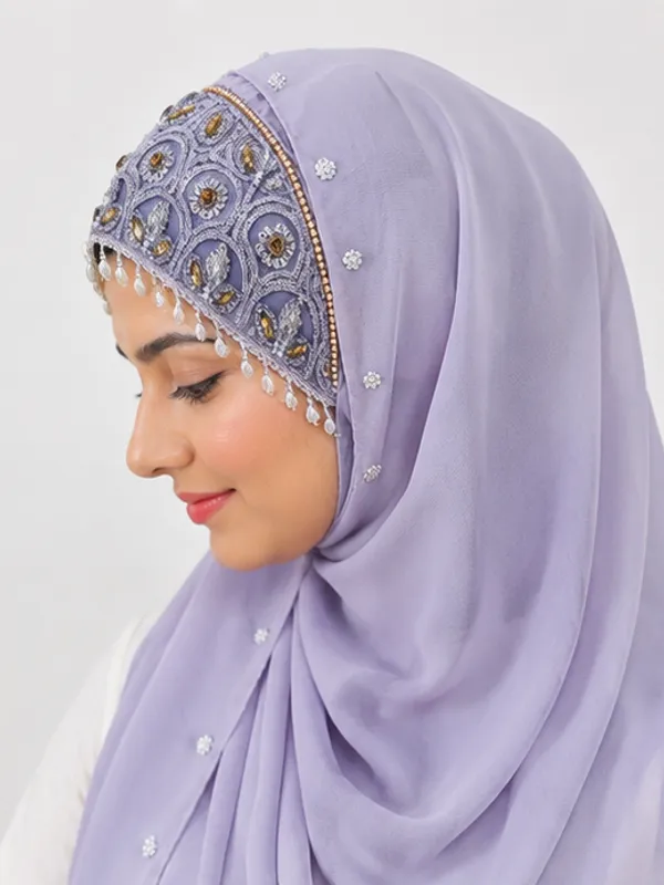 FAHAARI_Elegant_Lavender_Diamond_Embroidered_Hijab