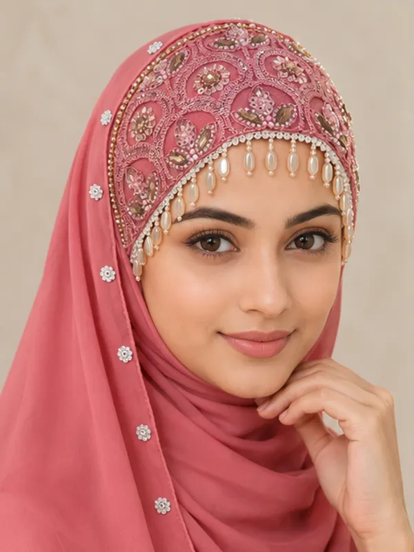 FAHAARI_Luxury_Embroidered_Georgette_Hijab_with_Diamond_Work