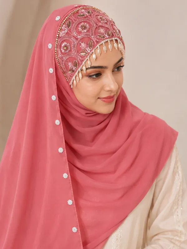 FAHAARI_Luxury_Embroidered_Georgette_Hijab_with_Diamond_Work
