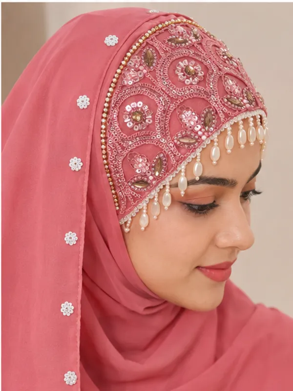 FAHAARI_Luxury_Embroidered_Georgette_Hijab_with_Diamond_Work