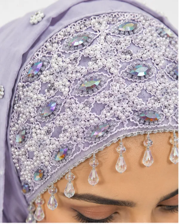 FAHAARI_Premium_Lavender_Embroidery_&_Diamond_Work_Georgette_Hijab_for_Women