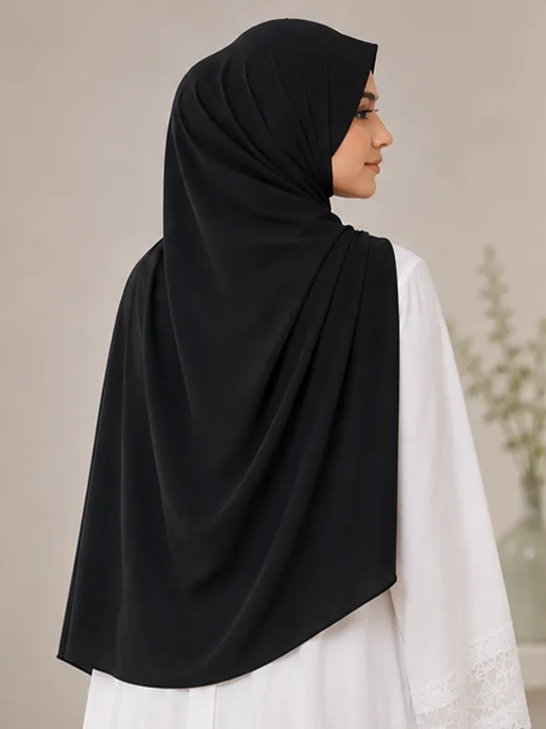 FAHAARI_Premium_Plain_Black_Georgette_Hijab_for_Women_&_Girls_|_Soft_Lightweight_Islamic_Head_Scarf_|_Free_Size_|_Daily,_Casual_&_Party_Wear