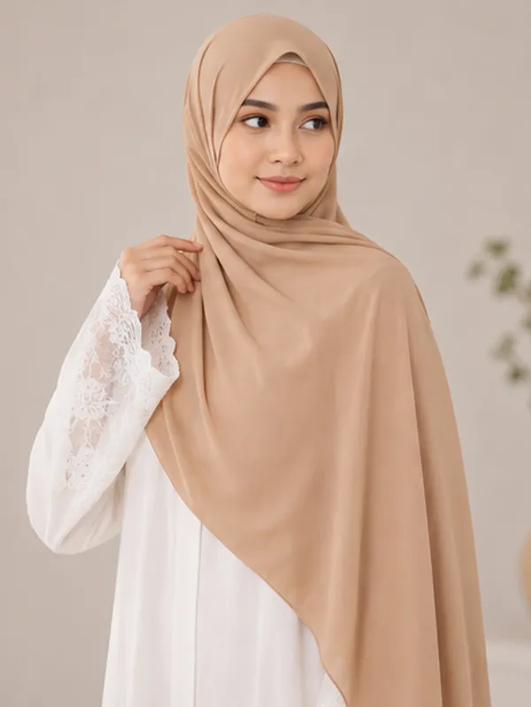 FAHAARI_Premium_Light_Brown__Georgette_Hijab_for_Women_&_Girls_|_Soft_Lightweight_Islamic_Head_Scarf_|_Free_Size_|_Daily,_Casual_&_Party_Wear