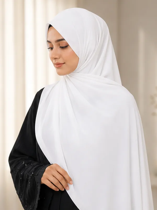 FAHAARI_Premium_Plain_White_Georgette_Hijab_for_Women_&_Girls_|_Soft_Lightweight_Islamic_Head_Scarf_|_Free_Size_|_Daily,_Casual_&_Party_Wear
