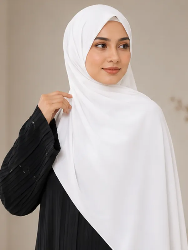 FAHAARI_Premium_Plain_White_Georgette_Hijab_for_Women_&_Girls_|_Soft_Lightweight_Islamic_Head_Scarf_|_Free_Size_|_Daily,_Casual_&_Party_Wear
