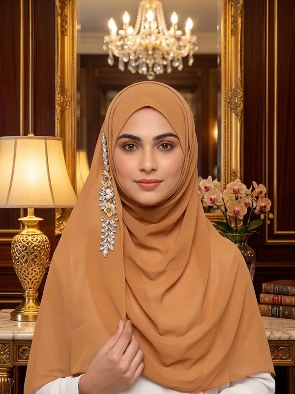 Yellow_Georgette_Hijab_For_Women