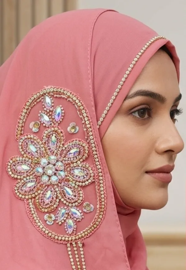 FAHAARI_Luxury_Embroidered_Georgette_Hijab_with_Diamond_Work