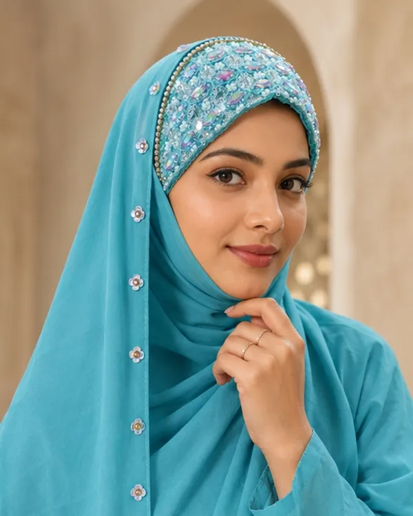 FAHAARI_Luxury_Embroidered_Georgette_Hijab_with_Diamond_Work