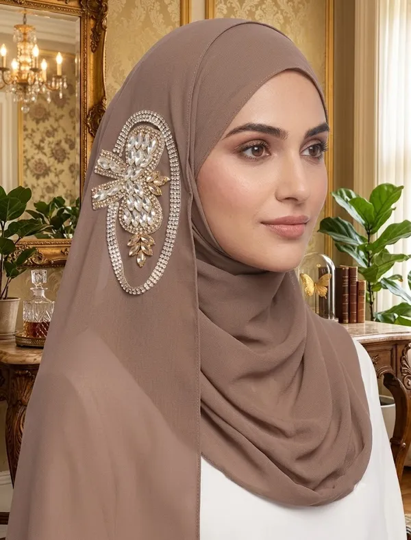 Chocolate_Georgette_Hijab_For_Women