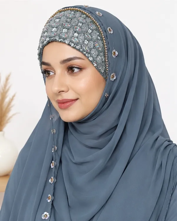 FAHAARI_Luxury_Embroidered_Georgette_Hijab_with_Diamond_Work