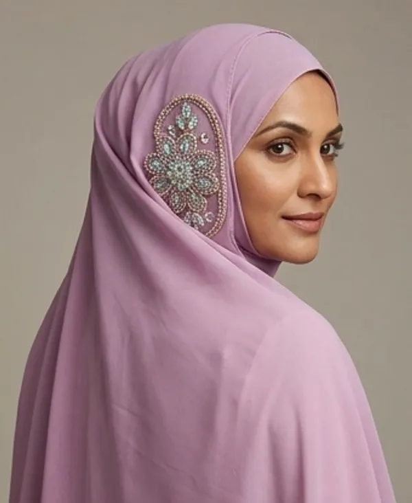 FAHAARI_Luxury_Embroidered_Georgette_Hijab_with_Diamond_Work