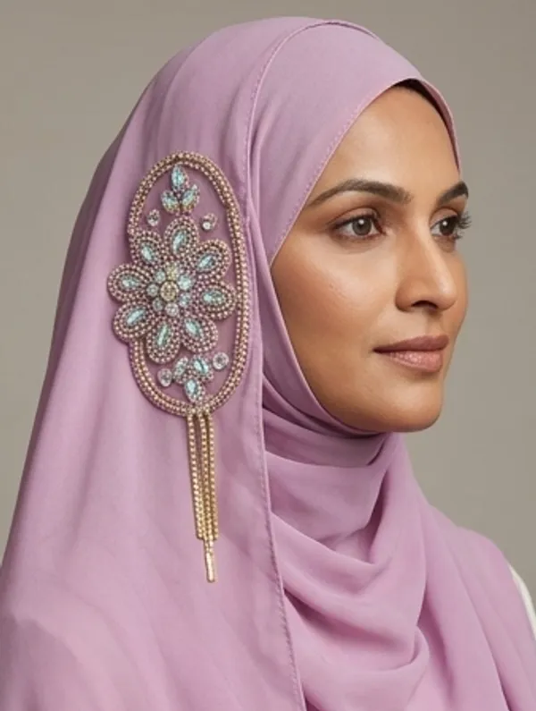 FAHAARI_Luxury_Embroidered_Georgette_Hijab_with_Diamond_Work
